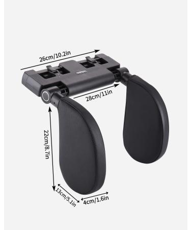 Joflva Black Headrest for Children | Leather Neck Support Pillows with Telescopic Rod & Clips | Travel Sleeping Pillow for Kids - Buy Online on GoSupps.com