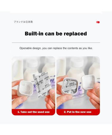 Refrigerator Deodorator | Activated Carbon Odor Absorber & Sticky Smell Remover | Interchangeable Fridge Deodorizers for Fresh Food Storage - Buy Online on GoSupps.com