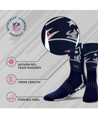 NFL New England Patriots Youth V Curve Team Crew Socks | Boys and Girls Game Day Footwear | Team Color Apparel - Buy Online on GoSupps.com