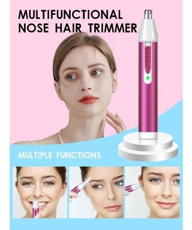 TXWDFHL 2-in-1 Ear & Nose Hair Trimmer for Women & Men - 2024 Rechargeable Painless Eyebrow & Facial Hair Trimmer with Dual-Edge Blades Powerful Motor Low Noise - Magenta - Buy Online on GoSupps.com