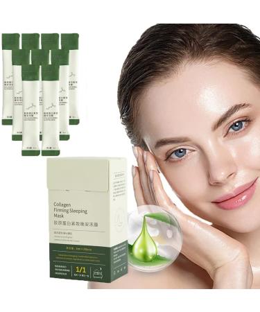 Purime Korean Collages Firming Mask Korean Wash-Free Collagen Firming Mask Collagen Firming Sleeping Mask Collages Lifting Mask Hydrating Anti-Aging Face Mask Face Care Moisturizing Mask (20PC/Box) 1 Box
