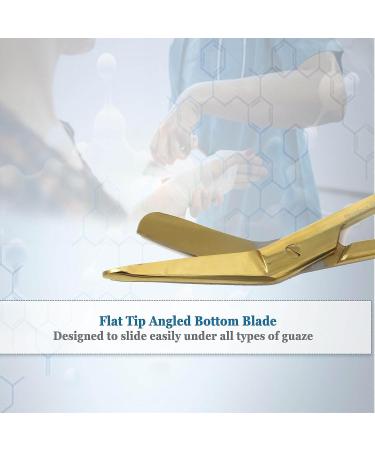 Premium Stainless Steel Lister Bandage Scissors 5.5 - Ideal for Medical Professionals & First Aid - A2ZSCILAB Brand (Full Gold) - Buy Online on GoSupps.com