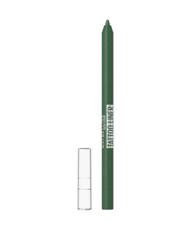 Maybelline New York - Tattoo Effect Eye Gel Pencil - Waterproof & 36h Hold - Tattoo Liner - Shade: Vivid Green