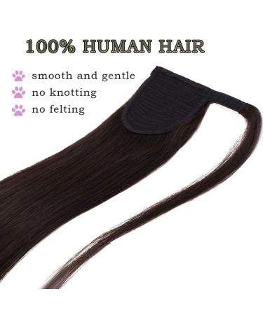 Buy SEGO Dark Brown Ponytail Hairpiece - Clip-in Remy Hair Extensions (20/50cm 95g) for Effortless Style - Buy Online on GoSupps.com