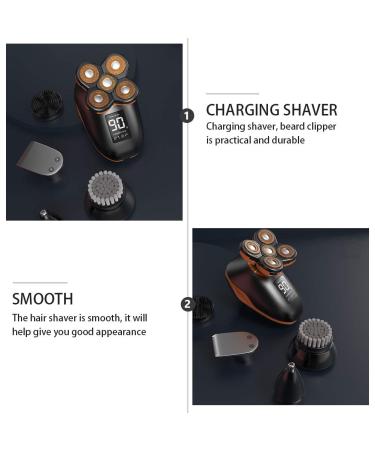 1 Pc Multifunctional Electric Razor Beard Trimmer - 5 Head Rotary Shaver for Men | Ideal Grooming Tool for Beard & Body - Buy Online on GoSupps.com