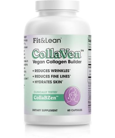 Fit & Lean CollaVen Vegan Collagen Builder Clinically Proven Vegan Plant-Based Collagen with Vitamin C for Youthful & Hydrated Skin Reduces Wrinkles Boosts Collagen Production 60 Vegan Capsules - Buy Online on GoSupps.com