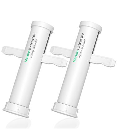 Yilador Bite Itch Relief Suction Tool (2 Pack)  Premium Bite Relief for Mos-Quito/Be-ES/was-p  Venom Extractor Instant Itch Relief to Reduce Itch and Swell  Kids Friendly White 2 Count (Pack of 1)