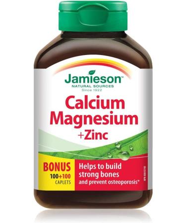 Jamieson Calcium Magnesium and Zinc 200 Count (Pack of 1) & Vitamin B6 Vitamin B12 and Folic Acid 110 Count (Pack of 1) SUPPLEMENT + VITAMIN 64642053268 - Buy Online on GoSupps.com