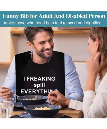 Swirlcolor Reusable Bibs for Adults Funny & Adjustable Novelty Protection for Seniors | Washable Collecting Shell for Men & Women - Buy Online on GoSupps.com