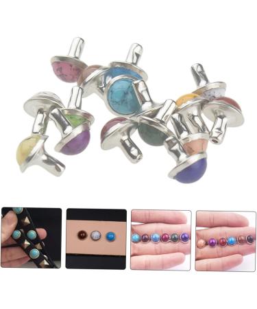 STOBOK 60pcs Turquoise Rivets DIY Punk Studs Round Rivet Buttons Small Rivets Round Rivets Manual Clothing - Buy Online on GoSupps.com
