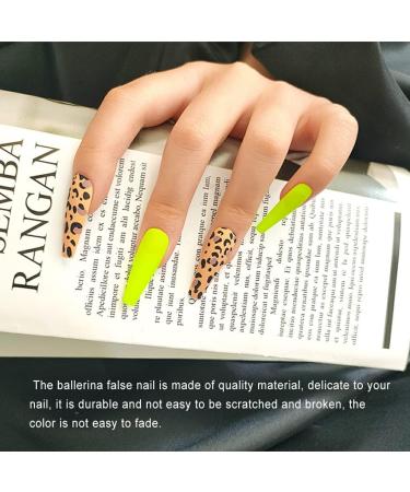 Dajidafu 1 Set French Tip Press on Nails Frosted Long Matte Fingernails Fashion Decals Wraps Full Cover Ballerina Salon - Buy Online on GoSupps.com