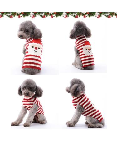 Abrrlo Christmas Dog Sweater - Warm Winter Pet Knit Sweater for Dogs | Santa Claus Holiday Fashion Gift (XXS) - Buy Online on GoSupps.com