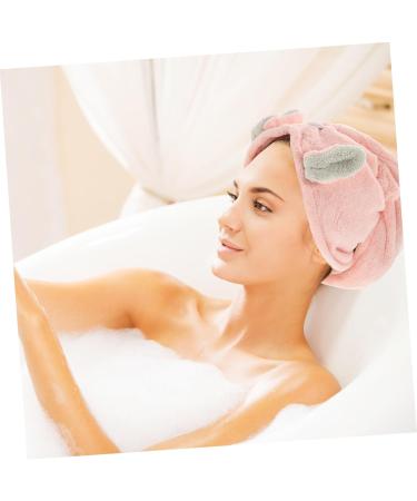 2pcs Quick Dry Hair Towel Set - Shower Cap & Hair Plopping Turban for Curly Hair | Fast Hair Dryer Towel with Rabbit Ears - Buy Online on GoSupps.com