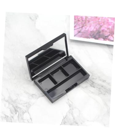 FOMIYES 4pcs Box Makeup Eyeshadow Highlighters Cosmetic Empty Eyeshadow Palette Matchbox Mini Blush Powder 4.5X7.2CM Black 2 - Buy Online on GoSupps.com