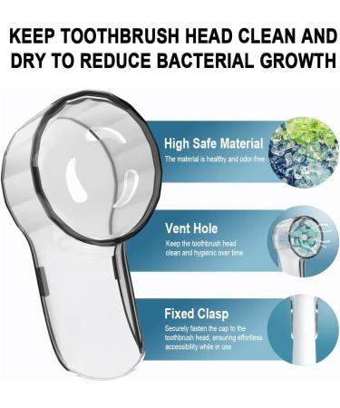 Cellena Toothbrush Covers Caps for Oral B iO Series Replacement Heads (6pcs) - Ultimate White/Clean/Gentle Care, Travel Protector - Buy Online on GoSupps.com
