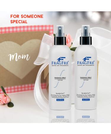 FRAGFRE Hair Finishing Spray 8 oz - Flexible Soft Hold for Sensitive Skin - Fragrance Free & Hypoallergenic - Parabens Free - Quick Dry Formula - Gluten Free Vegan - Buy Online on GoSupps.com