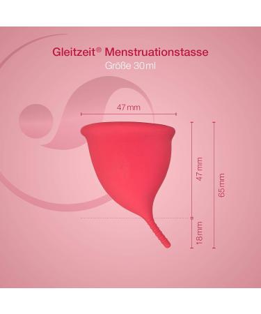 Gleitzeit Menstrual Cup Premium Size L | Medical Silicone | Hygienic Alternative to Tampons & Panty Liners (30ml) - International Shipping Available - Buy Online on GoSupps.com