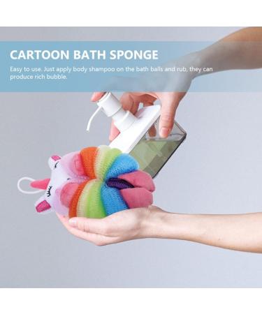 2pcs Children s Bath Ball & Shower Pouf - Cute Exfoliating Loofahs Wash Cloths & Sponge for Kids | Soft Bath Scrubber & Puff Balls - Buy Online on GoSupps.com