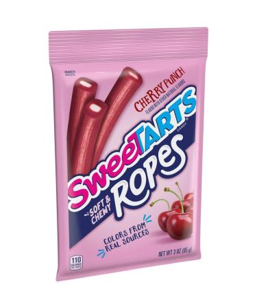 SweeTARTS Soft and Chewy Ropes Cherry Punch 3.0 OZ - Pack of 12 | Cherry Candy Snack - 3 Ounce - Buy Online on GoSupps.com