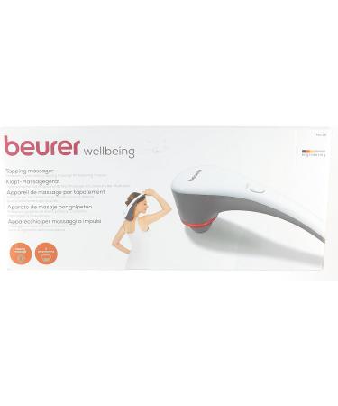 Beurer MG 55 Knock Massage Device - Adjustable Intensity Heat Function 3 Attachments for Neck Back & Legs - International Shipping Available - Buy Online on GoSupps.com