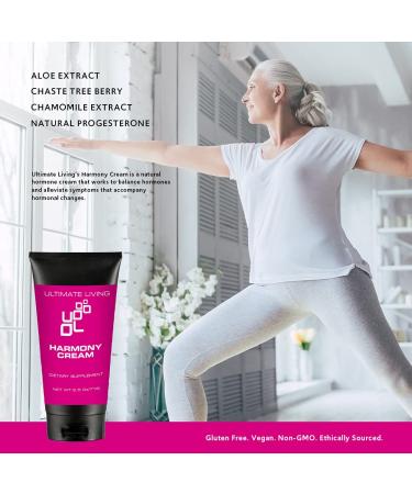Ultimate Living Harmony Cream | Progesterone Cream with Chaste Tree Berry & Chamomile Extract for Menopause Support | 2.5oz - Buy Online on GoSupps.com
