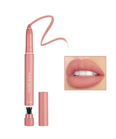 IONSGAKO Matte Nude Lipstick Velvet Crayon Lipstick Lip Stain Long Lasting Waterproof  Non-Drying  Non Fading  Non-Stick Cup Lip Gloss Long Lasting Lipstick for Women Girls Lip Makeup - 02 Peach