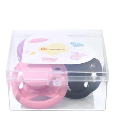Landofgenie Adult Size Pacifier - Large Teat Shield 3pcs Set in Black Pink Purple | Bone Shape - Perfect for Adults - Buy Online on GoSupps.com