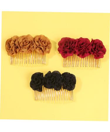 FRCOLOR Bridal Headpieces for Wedding Black Barrettes Hair Accessories for Prom Black Hair Clips Women's Hair Clips Barrettes for Women Floral Hair Accessories Blush The Flowers Miss - Buy Online on GoSupps.com