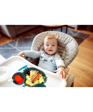 Silicone Suction Plate for Babies - Non-Slip Toddler Placemat with Strong Suction Cup - BPA-Free, Dishwasher & Microwave Safe - Olive - Buy Online on GoSupps.com