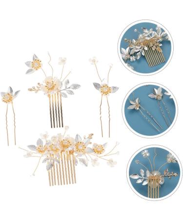 minkissy 6 Sets Hair Accessories Hair Comb Rhinestone Wedding Hair Bridal Headpieces for Wedding Floral Decorations Pearl Headpiece Bridal Headpiece for Wedding Bride Fairy Zinc Alloy Wig - Buy Online on GoSupps.com