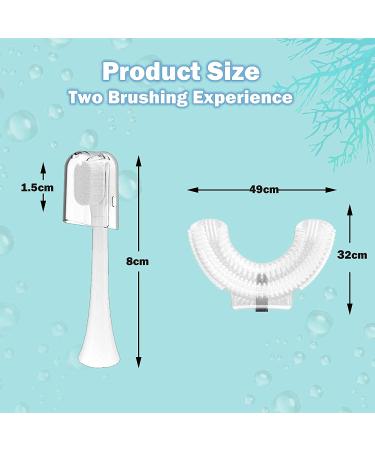 Kids Electric Toothbrush - U-Shaped Toddler Toothbrush with 2 Brush Heads, 2 Cleaning Modes, Smart Timer, Waterproof - Ages 2-14 - Buy Online on GoSupps.com