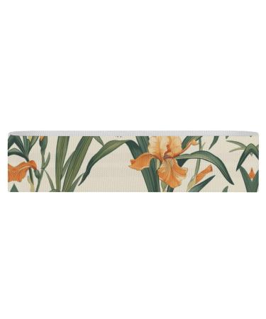 Resistance Bands Exercise Bands Orange Toned Plants Printed Elastic Band Leg Bands Resistance Fitness Bands Fabric Resistance Bands