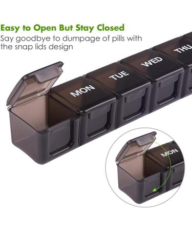 Shop Asija Extra Large Pill Organizer 2 PCS - XL Weekly Pill Box for Vitamins & Supplements - Jumbo Medicine Organizer with Large Capacity - Buy Online on GoSupps.com