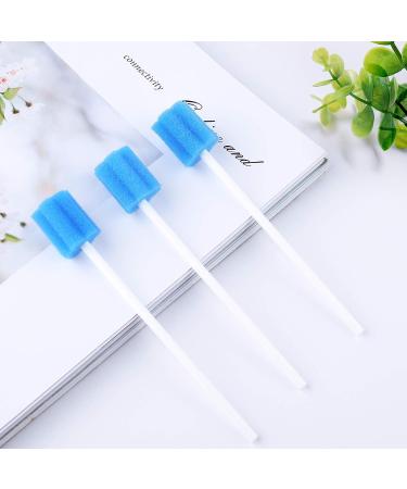 250 Pack Wellgler Disposable Oral Swabs - Sterile Sponge Mouth Swabs, Blue Plum Shape - Buy Online on GoSupps.com