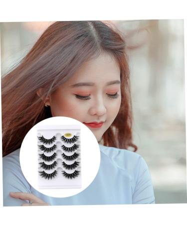 minkissy 5 Pairs Fake Eyelashes Black Trim Decked Cosmetic Lash Decors Natural Eyelashes Party Eyelashes Reusable Black Eyelashes 3d Extend Imitation European and American Miss - Buy Online on GoSupps.com