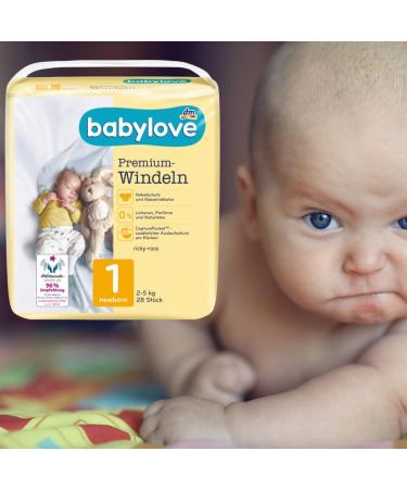 Babylove Premium Extra Soft Diapers Size 1 (Newborn 2-5kg) - 28 Pieces Pack for Ultimate Comfort - Buy Online on GoSupps.com