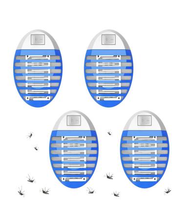 4 Packs Bug Zapper Indoor Plug-in Mosquito Trap Electric Little Gnats Fly Trap for House Mini Insect Light Eliminates Flying Pests for Home