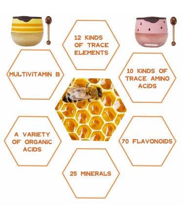 Honey & Strawberry Bee Balm Lip Balm Set for Moisturizing and Exfoliation - 2PCS - Buy Online on GoSupps.com