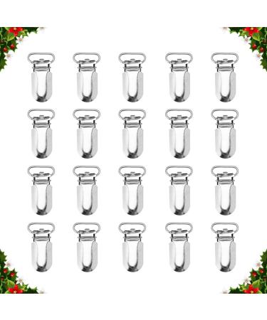 50 Metal Tights Baby Bibs Clips - Stocking Holder & Pacifier Straps | Buckle Clips for Men - White Overall Braces - Buy Online on GoSupps.com