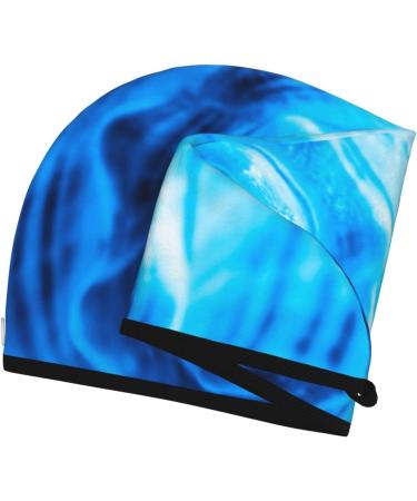 Blue Shell Microfiber Hair Towel - Soft Super Absorbent Wrap for Women | Quick-Dry Coral Velvet Cap for Long Curly & Thick Hair - Buy Online on GoSupps.com