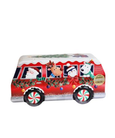 Scrumptious Scottish Shortbread in Festive Shapes: Telephone Booth & Santa Bus (Santa Bus)