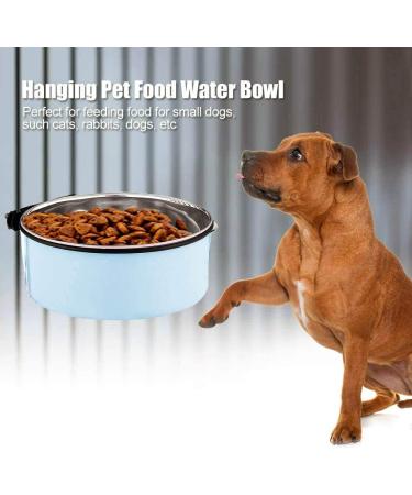Water Bowl for Dog Crates & Cages 2-in-1 Crate Type Pet Hanging Bowl Stainless Steel Cage Dog Bowl Medium Sized Dog Feeder Food Water Bowl (Blue1.7l/1pcs) Blue18cm Blue18cm - Buy Online on GoSupps.com