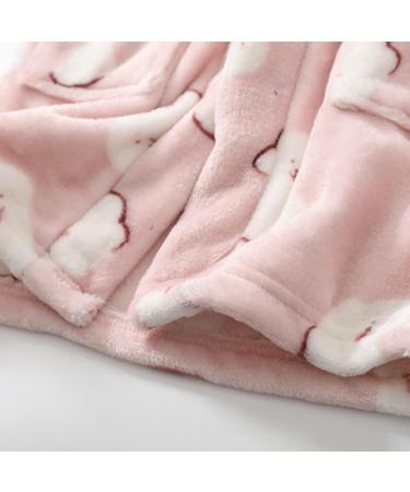 Colorful Kinder Cartoon Hooded Bathrobe & Nightgown for Girls 1-8 Years - Plush Flannel Pajamas & Towels - Buy Online on GoSupps.com