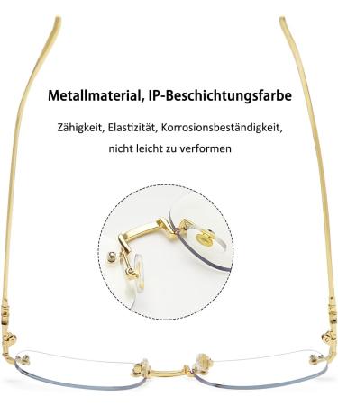 Buy Koosufa Borderless Reading Glasses Anti Blue Light Ultra Light Metal Frameless Strengths 0.0 to 4.0 | Perfect Visual Aid for Men & Women - Buy Online on GoSupps.com