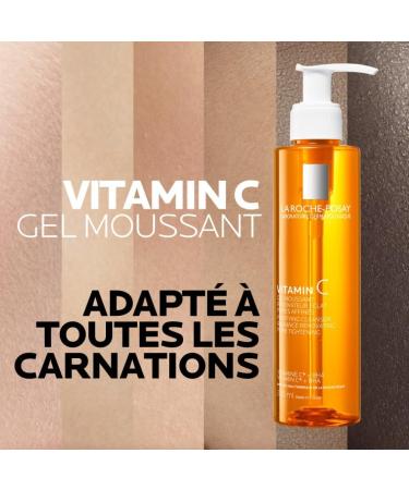 La Roche-Posay - Vitamine C - Gel Nettoyant Visage - pour tous Types de Peaux M me Sensibles et Grasses - Vitamine C et BHA - Mousse Nettoyante Visage R novateur Eclat - Buy Online on GoSupps.com