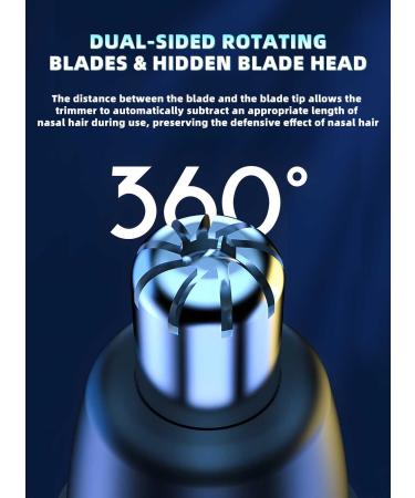 Professional Ear and Nose Hair Trimmer with LED Display | Painless USB Rechargeable IPX7 Waterproof | Dual Edge Blades for Men & Women - Buy Online on GoSupps.com