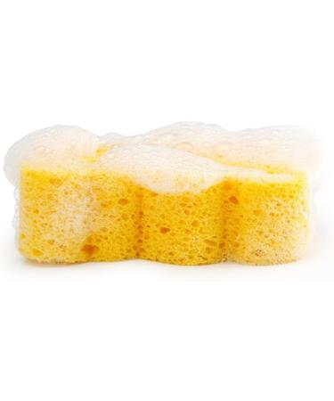 Kids Bath Sponge | Soft Baby Body Wash Scrubber Wood Pulp Sponge | Cute Shower Brush Dead Skin Remover Bath Rub Shower Sponge Bath Supplies for Deep Cleansing Orange - Buy Online on GoSupps.com