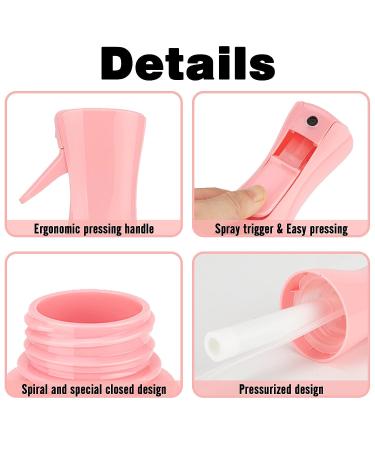 Xiuying Feng 6.8oz Continuous Mist Spray Bottle - Hair Mister for Salon, Barber, Plants, Cleaning & Skin Care - Pink (1PCS) - Buy Online on GoSupps.com