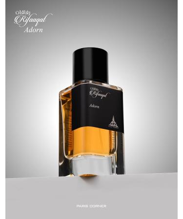 Paris Corner | Rifaaqat Adorn Unisex EDP 2.8 Fl Oz | A Luxurious Rose Perfume Blending Fresh Citrus Warm Spices and Earthy Woods for an Alluring Scent Experience - Buy Online on GoSupps.com