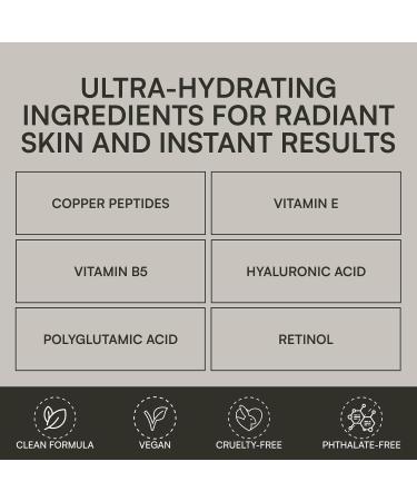 AQUAREVIVE Retinol Serum - Hydrating Formula with Hyaluronic Acid Vitamin E & Copper Peptides for All Skin Types - 30ml - Buy Online on GoSupps.com